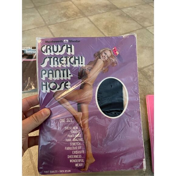 Vintage Retro 1960’s 1970’s Pantyhose Lot In Package 5 Pair - Picture 6 of 10